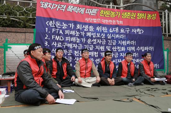 돼지가격 폭락 한돈농가 생존권 쟁취 기자회견(2013.4.1)