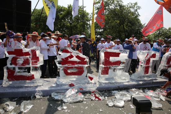 한중 FTA 반대 시위_