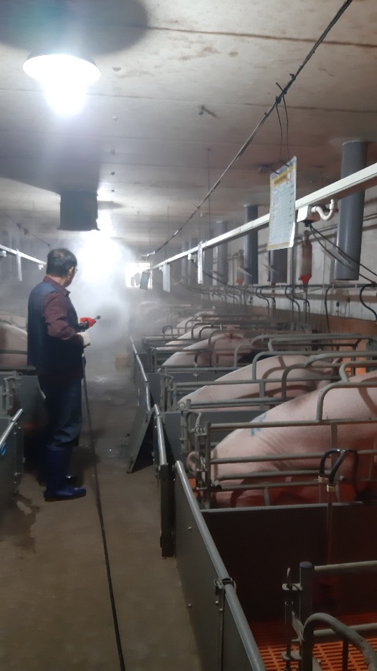 (1014)(원주지부)ASF농가 소독 및 차단방역 사진