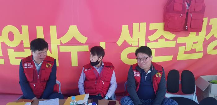 [20.06.02] 박완주 의원 ASF 간담회, 농성장 경남도협의회(주재용 도사무총장(중앙회이사), 김기환 함양지부장)