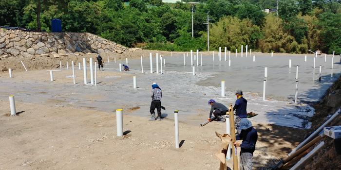 7/31 한돈혁신센터 비육사 버림 콘크리트 타설