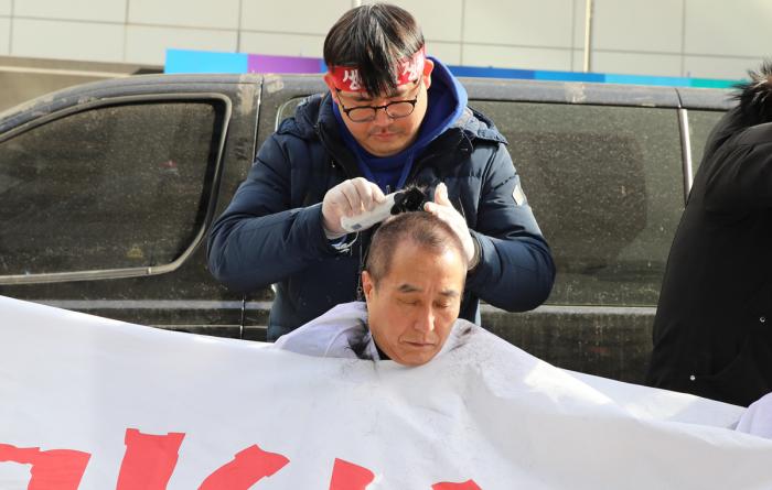 미허가축사 적법화 기한연장 촉구 삭발단식투쟁 선포식